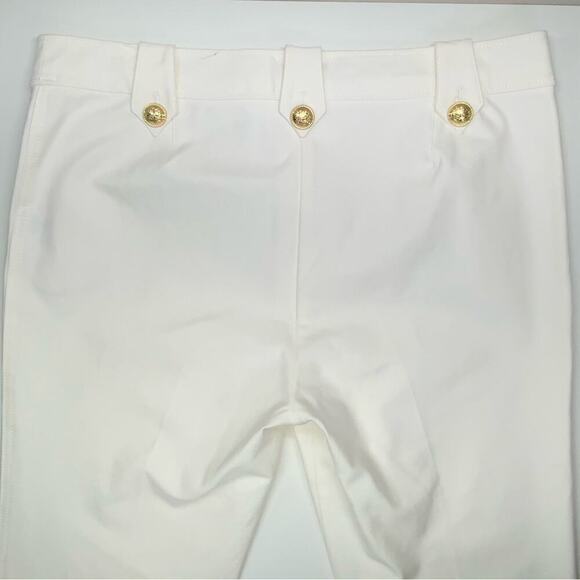 NWOT | Derek Lam 10 Crosby | Robertson Flare Trousers | White/Gold | Size 18 - Picture 6 of 16